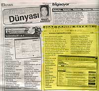 KIBRIS newspaper Saturday Ekran supplement mentioning Cyprus44