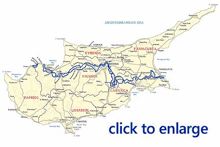 North Cyprus Map