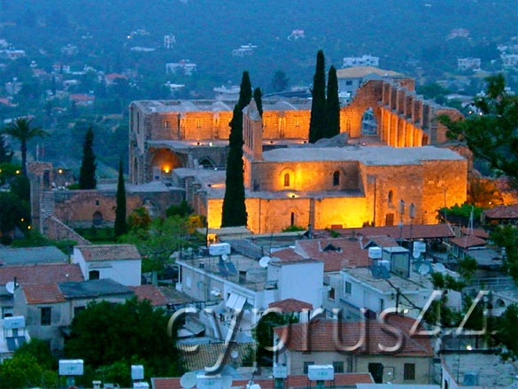 Bellapais Monastery At Night