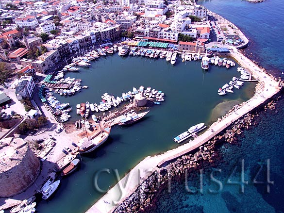 Kyrenia Harbour From Air