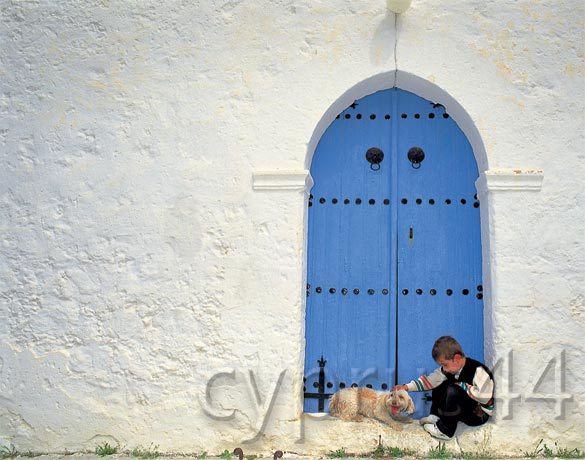 Old Cyprus Blue Door