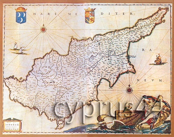 Old Cyprus Map