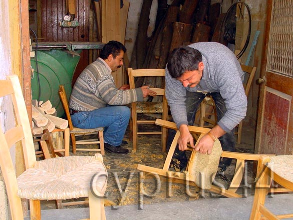 Reed Woven Wooden Chairs