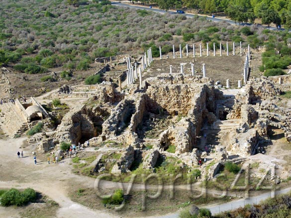 Salamis Ruins From Helicopter