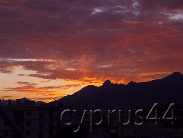 Sunset Over Kyrenia Mountains