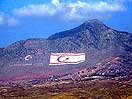 TRNC Flag On Mountains