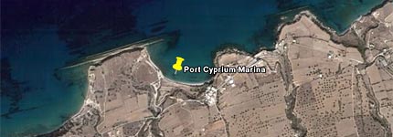 Port Cyprium Marina on Google Earth